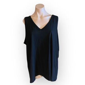 Torrid Women’s Plus Size 4X Black Classic Fit Girlfriend Jersey V-Neck Tank